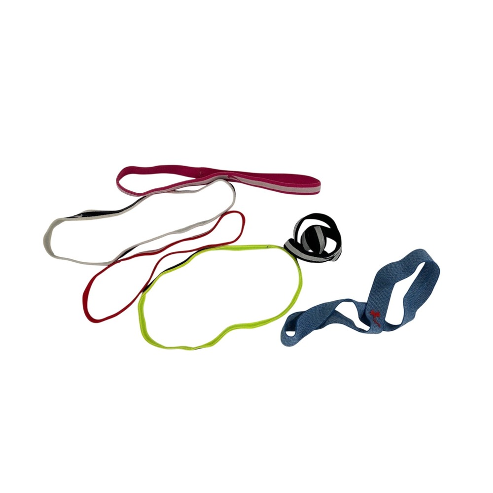 Lot of 5 Athletic Headbands Nike Mixed Colors Fitness Workout Yoga Running